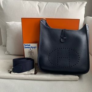 Evelyne III PM (29cm) bleu nuit clemence PHW